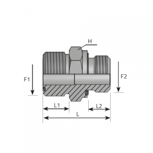 Adapter male ORFS – male BSPP form E. (AMO..MG..R)